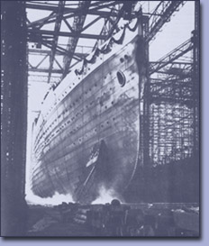 Der Rumpf der Vaterland wird zu Wasser gelassen, 1913 Der Rumpf der Vaterland wird zu Wasser gelassen, 1913
